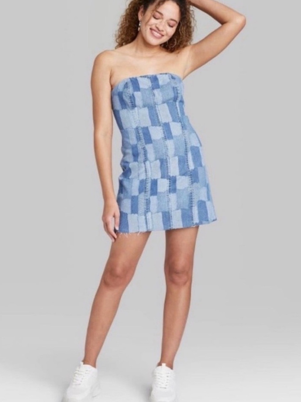 Wild Fable Patchwork Denim Mini Dress